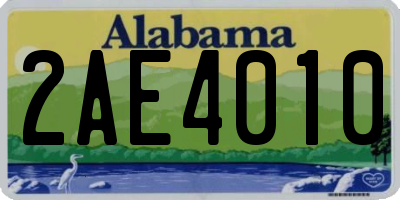 AL license plate 2AE4010