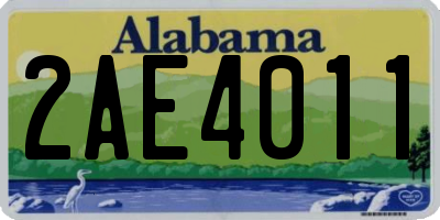 AL license plate 2AE4011