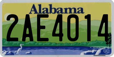 AL license plate 2AE4014