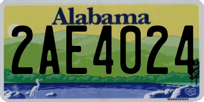 AL license plate 2AE4024