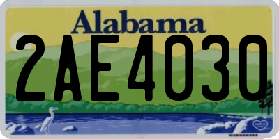 AL license plate 2AE4030