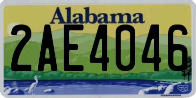 AL license plate 2AE4046