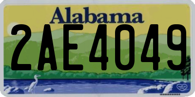 AL license plate 2AE4049