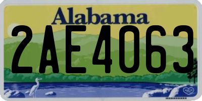 AL license plate 2AE4063