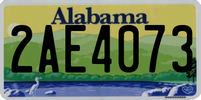 AL license plate 2AE4073