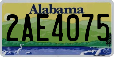 AL license plate 2AE4075