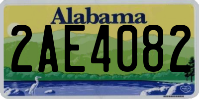 AL license plate 2AE4082