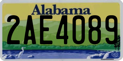 AL license plate 2AE4089
