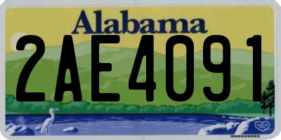 AL license plate 2AE4091