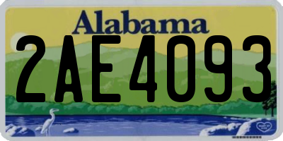 AL license plate 2AE4093
