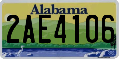 AL license plate 2AE4106