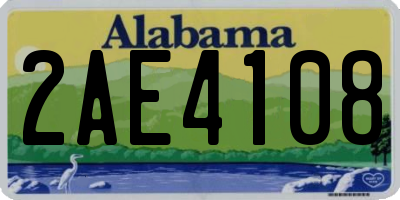AL license plate 2AE4108