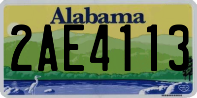 AL license plate 2AE4113