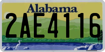 AL license plate 2AE4116