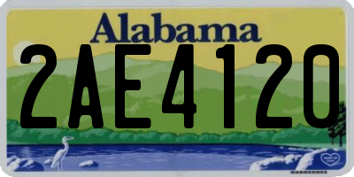 AL license plate 2AE4120
