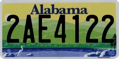 AL license plate 2AE4122