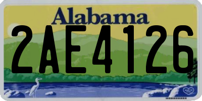 AL license plate 2AE4126