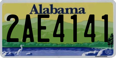AL license plate 2AE4141