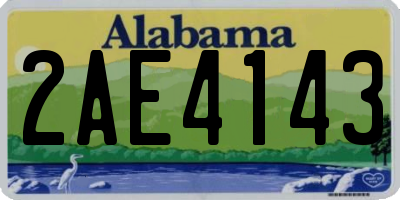 AL license plate 2AE4143