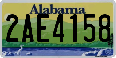 AL license plate 2AE4158