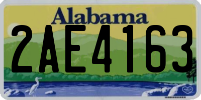 AL license plate 2AE4163