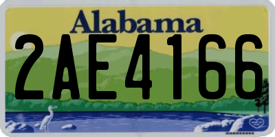 AL license plate 2AE4166