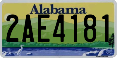 AL license plate 2AE4181
