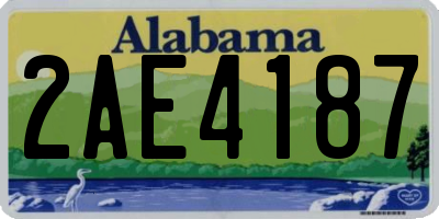 AL license plate 2AE4187