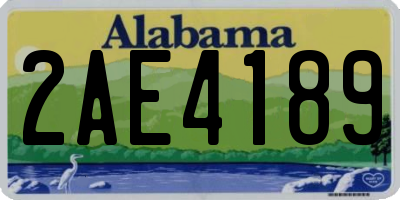 AL license plate 2AE4189