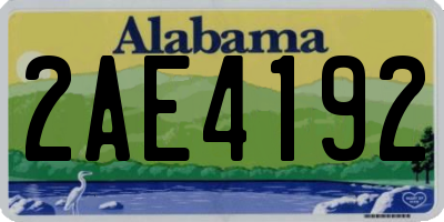 AL license plate 2AE4192