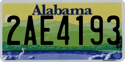 AL license plate 2AE4193