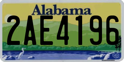 AL license plate 2AE4196