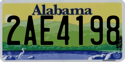 AL license plate 2AE4198