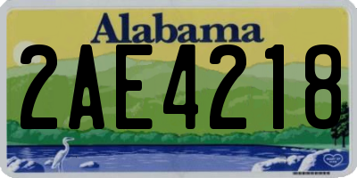 AL license plate 2AE4218