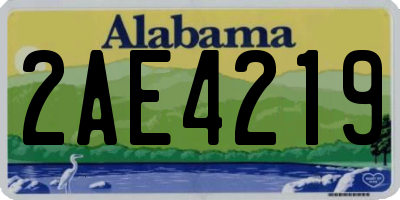 AL license plate 2AE4219