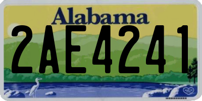 AL license plate 2AE4241