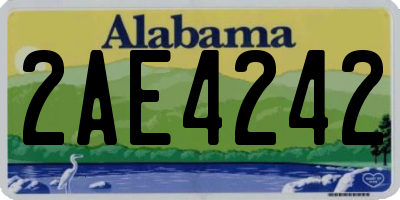 AL license plate 2AE4242