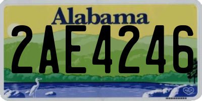 AL license plate 2AE4246