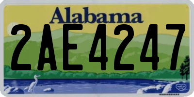 AL license plate 2AE4247