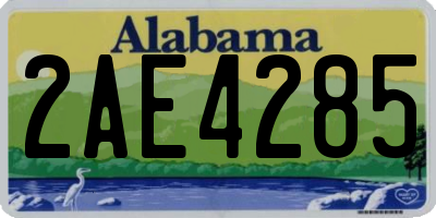 AL license plate 2AE4285