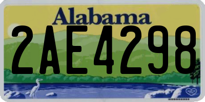 AL license plate 2AE4298