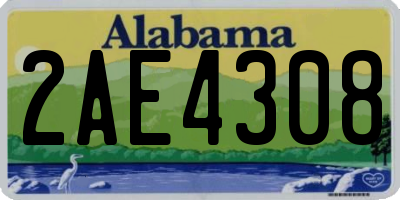 AL license plate 2AE4308