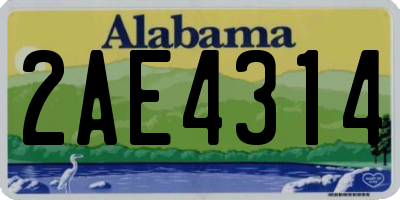 AL license plate 2AE4314
