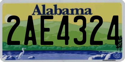 AL license plate 2AE4324