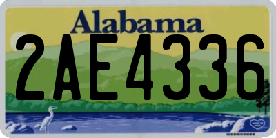 AL license plate 2AE4336