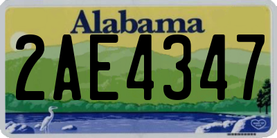 AL license plate 2AE4347