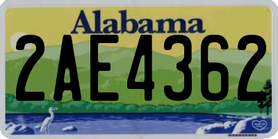 AL license plate 2AE4362