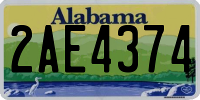 AL license plate 2AE4374