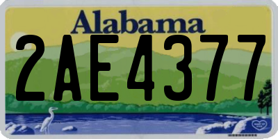 AL license plate 2AE4377