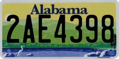 AL license plate 2AE4398